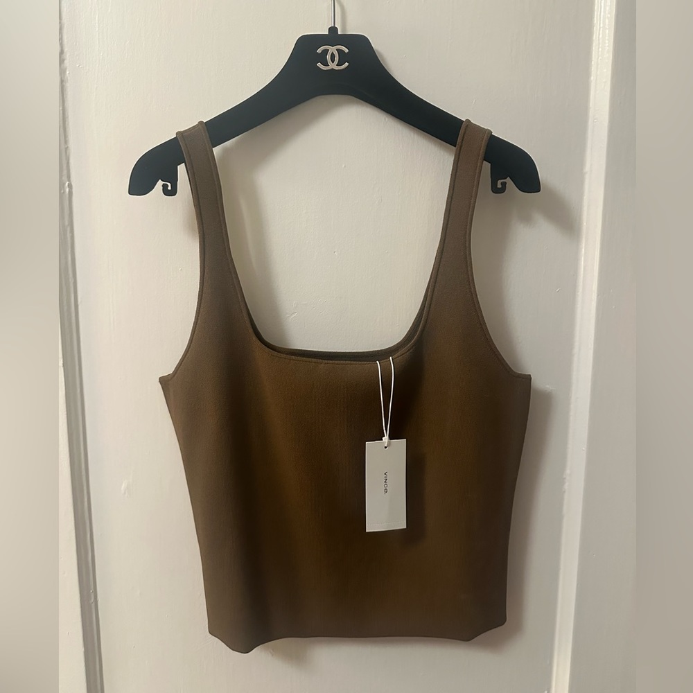 Vince Square Neck Bronze Cami (L)